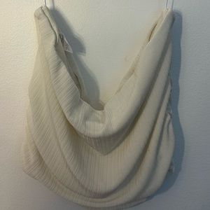 NAKED WARDROBE silk tube crop top
